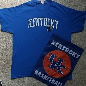 Kentucky T-shirt (L) w/ bonus yard flag!